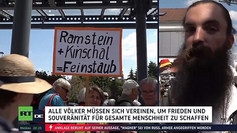 "Stopp Air Base Ramstein": Protest gegen NATO-Hilfe für Ukraine und pro Verhandlungslösung