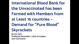 Family in New Zealand requests “Unva€€inated blood” for their baby’s medical procedure!