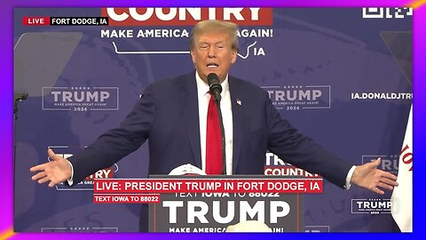 PRESIDENT TRUMP IN FORT DODGE, IOWA - NOVEMBER 18, 2023