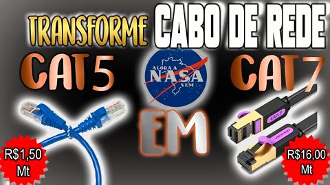 Cabo de rede Cat5 com capacidade dobrada