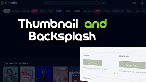 Rumble Thumbnail and Backsplash Using Canva