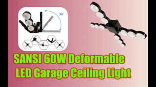 SANSI 60W Deformable LED Garage Ceiling Light Designed for Wide Coverage Area Product Review