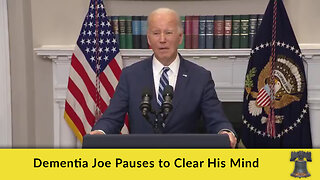 Dementia Joe Pauses to Clear His Mind