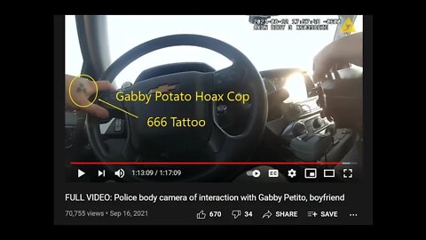 Gabby Potato Head Cop With 666 Tattoo - Gabby's No Fake Sh*7 - True Crime Is Fake Crime!