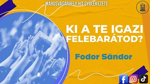 Ki a te igazi felebarátod? - Fodor Sándor prédikáció - 2023.09.02.