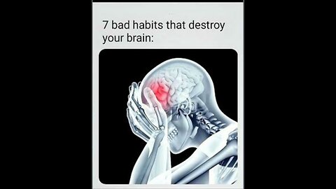 7 bad Habits that destroy your brain 🧠