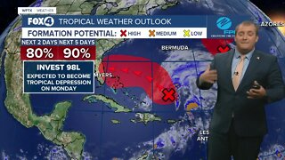 FORECAST: Sunny and breezy start to week, focus turns to tropics midweek