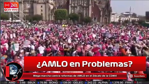 Mega marcha contra reformas de AMLO en el Zócalo de la CDMX 18 de Febrero 2024