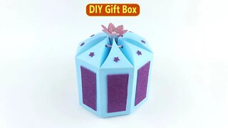 DIY Gift Box With Paper Step by Step - Easy Paper Crafts