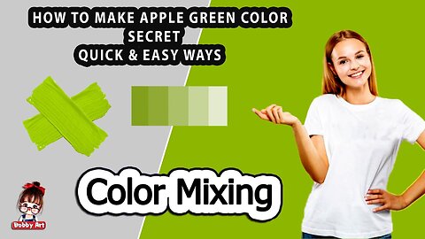 Apple green color | How to make Apple green color | Color Mixing - Acrylic & Oil paint [Flokossama]