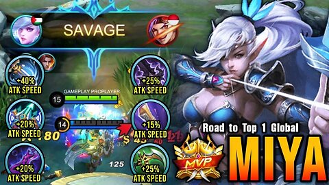 (TRY THIS) Miya's Complete ATK Speed Build Is Amazing! ~ MLBB - Mobile legend