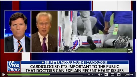 Tucker Carlson: Dr. McCullough Assesses Hamlin's Sudden Cardiac Arrest. Vaccine-Induced Myocarditis!