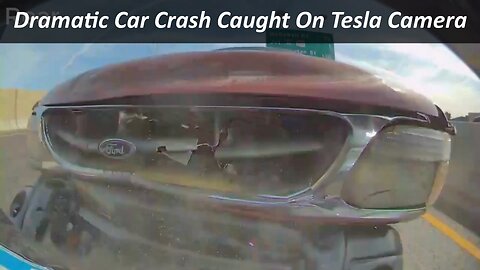 Dramatic Car Crash Caught On Tesla Camera | TeslaCam Live