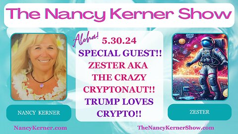 Special Guest Today: Zester aka The Crazy Cryptonaut $$ Trump LOVES Crypto