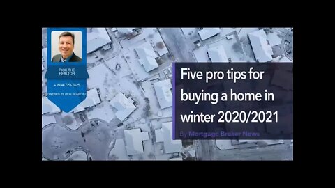 Five Pro Tips For Buying A Home In Winter 2021 | Rick the REALTOR®