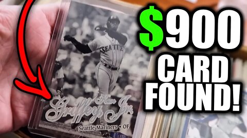 I FOUND A RARE BASEBALL CARD WORTH MONEY!!! $900 Ken Griffey Jr Baseball Card