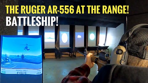 The Ruger AR-556 At The Indoor Digital Range! My Brother And I Compete On Battleship!