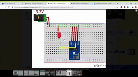 وتشغل برنامج إضاءة الليد على بيئة برمجة أردوينو ESP8266 كيف تبرمج دائرة الواي فاي إي إس بي