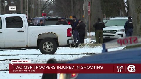 Two Michigan State Police troopers injured in incident on Detroit's west side