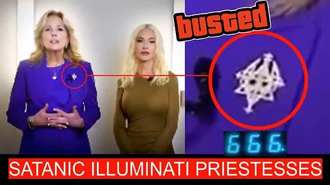 Jill Biden: BUSTED! Wearing a Satanic Upside Down Cross, Pyramid and DEMON HEAD! in her latest video