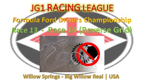 Race 13 - 14 | JG1 Racing League | Formula Ford Drivers Championship | Willow Springs | USA