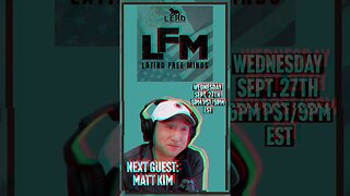 Next guest: @mattkimpodcast on @LatinoFreeMinds this Wednesday! [music by @Crusifbeats]