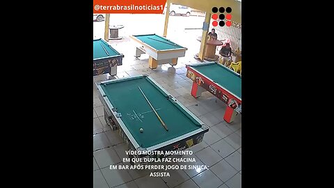 Vídeo mostra momento em que dupla faz chacina em bar após perder jogo de sinuca; ASSISTA
