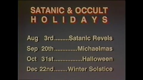 Satanic Cults and Ritual Crime [VHS] [1990]