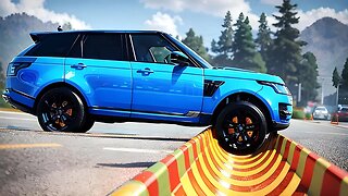 Upside Down Speed Bumps on the Road ▶️ BeamNG Drive - (Long Video SPECIAL)