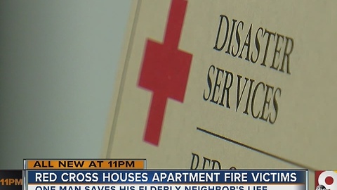 Red Cross houses apartment fire victims