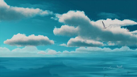 Serene Ghibli-inspired ocean anime 🌊 | Relaxing ASMR | Awayion