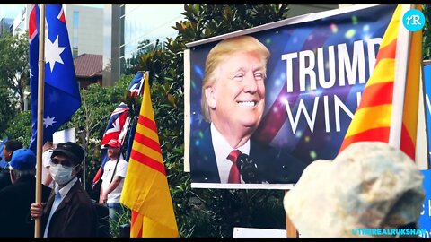 Stop The Steal Protest in Melbourne, Australia in support of President Trump