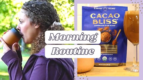 My Morning Routine & Pumpkin Spice Raw Cacao Latte Recipe | An Intentional Morning with Cacao Bliss