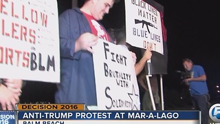 Anti-Trump protest held outside Mar-a-Lago