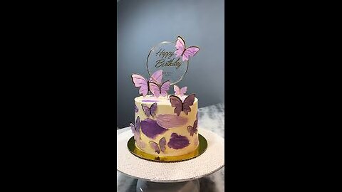 #cake #cakedecorating #caketok #birthdaycake #butterfly
