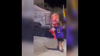 Kids Tip Drag Queen at Event Sponsored By @Nickelodeon