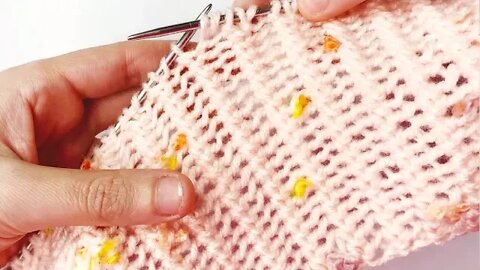 🧶Simply knitting lace stitch very easy knitting baby blanket model