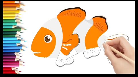 fish and dog Drawing, Painting, Coloring for Kids & Toddlers | Easy 3D Drawing