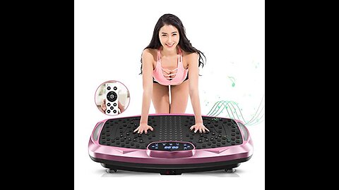 Natini Vibration Plate Exercise Machine Whole Body Workout Vibration Platform with Loop Bands L...