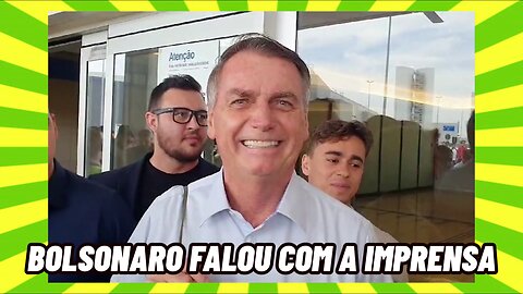 BOLSONARO CONVERSA COM IMPRENSA EM BH.