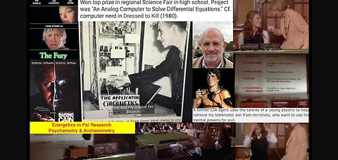 Dark Side of Psychic Research: Brian DePalma's "The Fury"- Energetics & The CIA'S-SAIC Gatekeepers