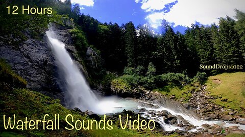 12-Hour Continuous Waterfall Ambience