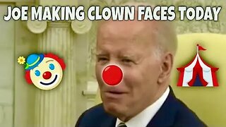 Joe Biden just sat there today making CLOWN FACES and answering NO Questions 🎪