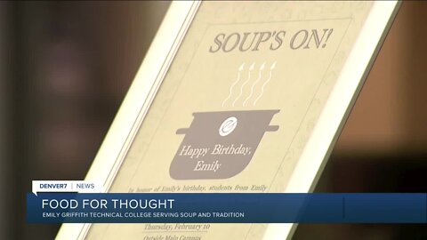 Emily Griffith Technical College continues tradition of handing out free soup on founder's birthday