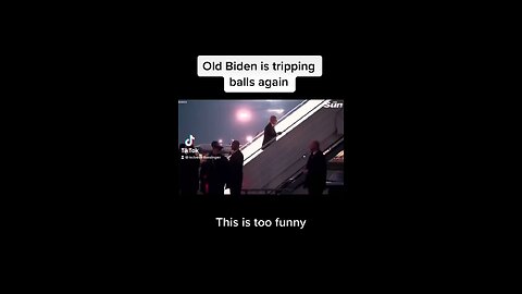 Biden tripping up the stairs