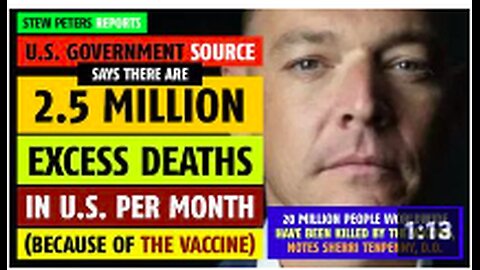 There are 2.5 million excess deaths per month in U.S. per government source, reports Stew Peters