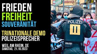 Antifa terrorisiert friedliche Kundgebung 🇫🇷 🇨🇭🇩🇪 - Auskunft vom Polizeisprecher zur aktuellen Lage