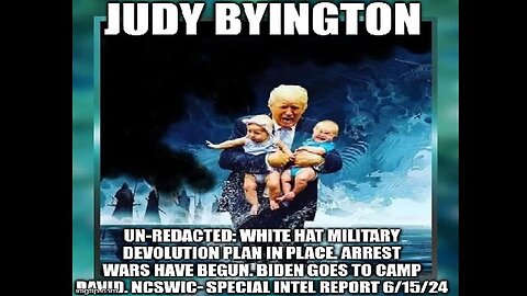 Judy Byington: Arrest Wars Have Begun. Biden Goes to Camp David.