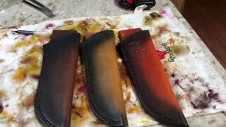 How to make a leather knife sheath, part 2