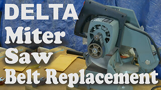 Delta 34-080 Motorized Miter Box Drive Belt Replacement - How to Replace a Miter Saw Drive Belt